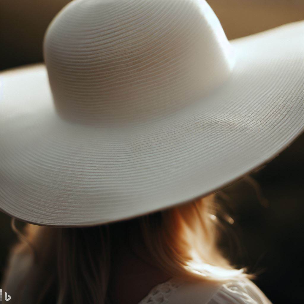 a woman with brimmed hat