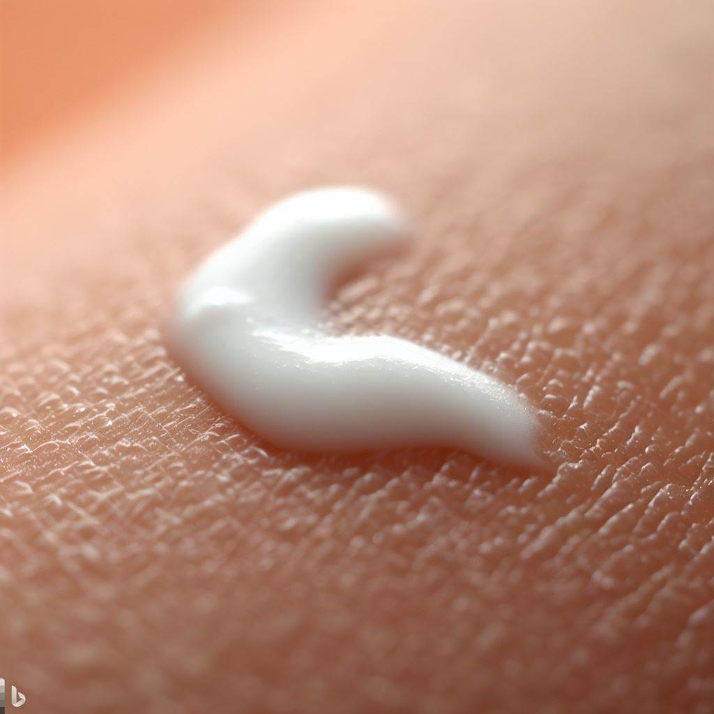 white sunscreen residue on the skin