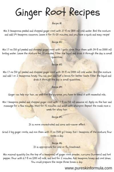 8 Recipes how to use ginger root