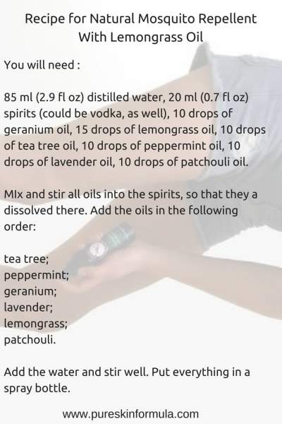 How to use lemongrass oil as a mosquito repellent?