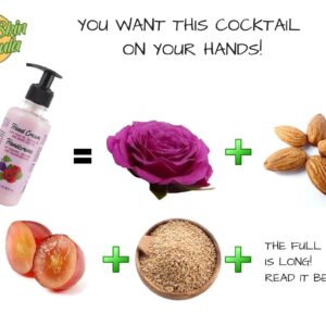 ingrédients_crème pour les mains à la rose