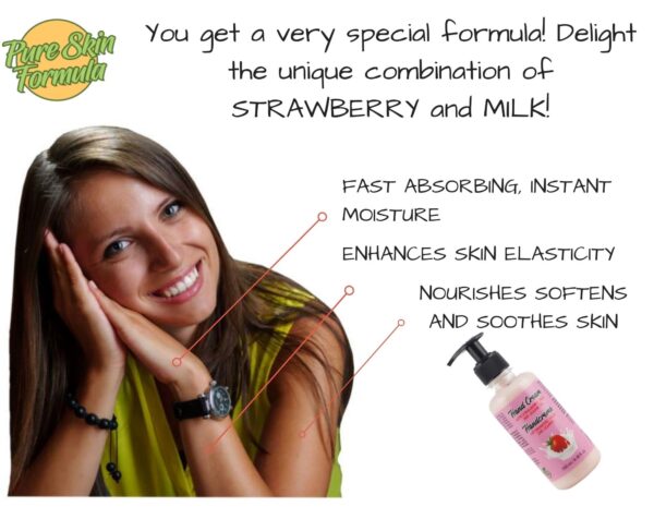 unique formula_hand cream with strawberry