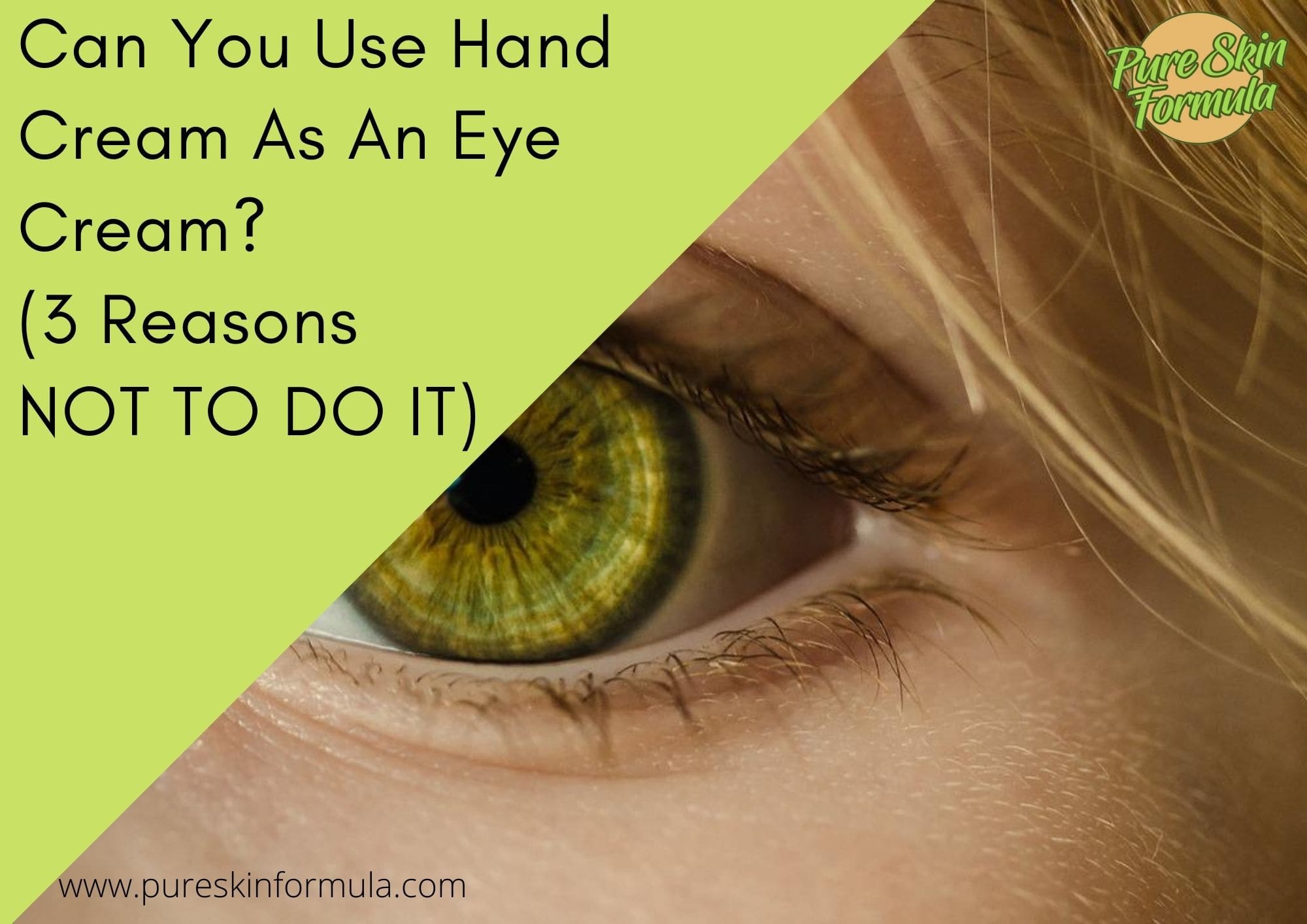 Can you use hand cream as an eye cream