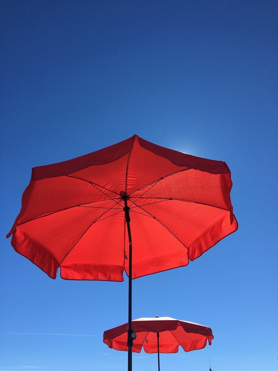 an umbrella under the sun